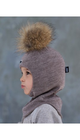 ШЛ-26010 Шапка-шлем, беж.меланж